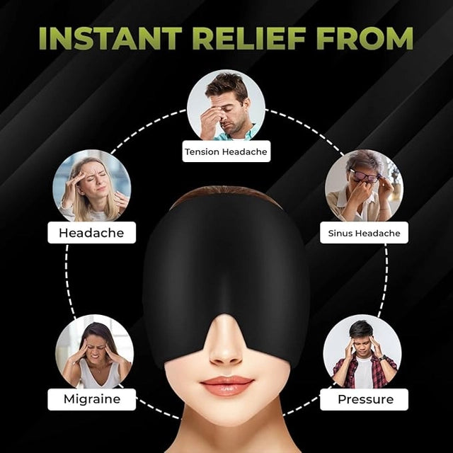Migraine Relief Cap Headaches, Sinuses, Tension Relief Headache Relief Cap for Men & Women